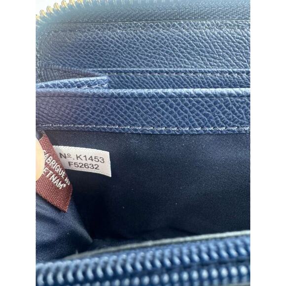 Coach Navy Blue Bow Leather Wallet - Picture 5 of 6